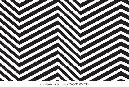zigzag line outline pattern design in black and white color.eps