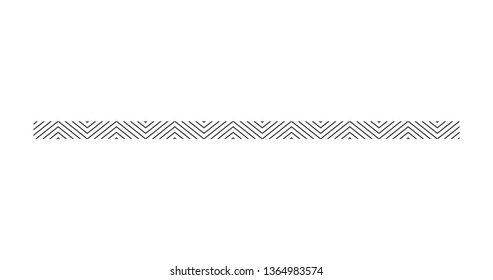 zigzag line page divider line, Graphic design element. Zigzag separator. Vector illustration isolated on white background.