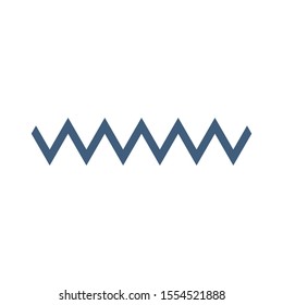 Zigzag line page divider graphic design element. Stock Vector illustration isolated on white background.