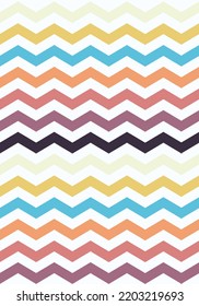 Zigzag line pattern colorful vector illustration design wallpaper background collection