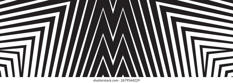 Padrão de linha em ziguezague, design de faixa geométrica. Papel de parede monocromático Chevron, impressão simples em ziguezague, padrão de moda com linhas