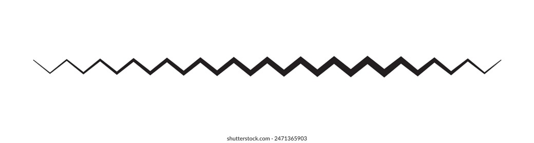 zigzag line pattern on black. Wave line ,wavy pattern and squiggly horizontal curvy line. Abstract style zigzag line. Vector illustration.