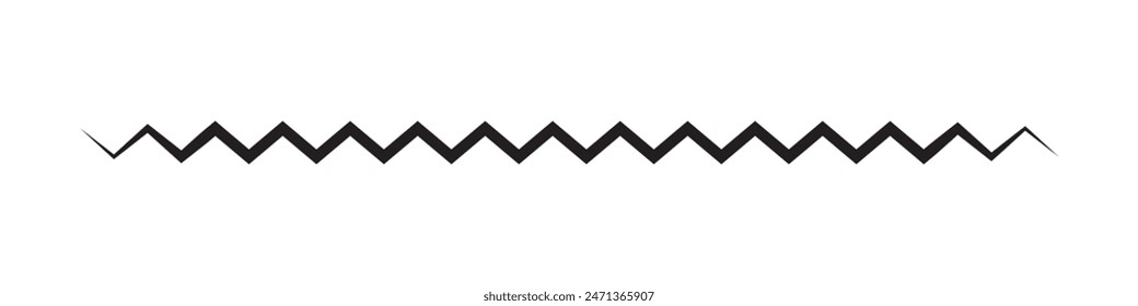 zigzag line pattern on black. Wave line ,wavy pattern and squiggly horizontal curvy line. Abstract style zigzag line. Vector illustration.