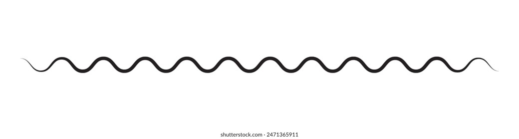 zigzag line pattern on black. Wave line ,wavy pattern and squiggly horizontal curvy line. Abstract style zigzag line. Vector illustration.