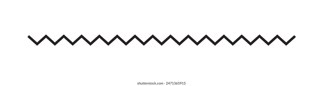 zigzag line pattern on black. Wave line ,wavy pattern and squiggly horizontal curvy line. Abstract style zigzag line. Vector illustration.