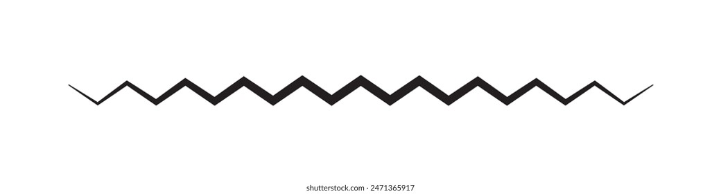 zigzag line pattern on black. Wave line ,wavy pattern and squiggly horizontal curvy line. Abstract style zigzag line. Vector illustration.