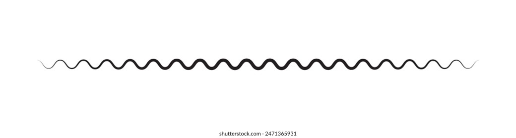 zigzag line pattern on black. Wave line ,wavy pattern and squiggly horizontal curvy line. Abstract style zigzag line. Vector illustration.