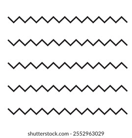 zigzag line pattern on black. Wave line ,wavy pattern and squiggly horizontal curvy line. Abstract style zigzag line. Vector illustration. 333