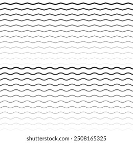 zigzag line simple thin to thick element decor design vector eps 10