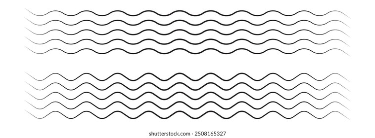 zigzag line simple thin to thick element decor design vector eps 10