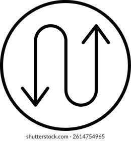 Zigzag Line Vector Icon Design