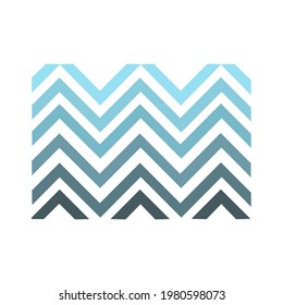 zigzag line vector with light tosca green to dark turquoise color blend