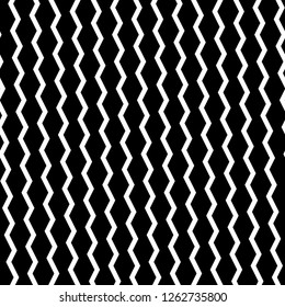Zigzag lines background. Jagged stripes motif. Triangular waves ornament. Curves image. Linear backdrop. Digital paper, textile print, web design. Seamless pattern