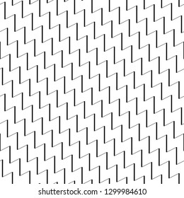 Zigzag lines background. Jagged stripes motif. Triangular waves ornament. Curves image. Digital paper, textile print, web design. Seamless pattern. Linear backdrop