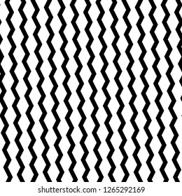 Zigzag lines background. Triangular waves ornament. Jagged stripes motif. Curves image. Linear backdrop. Digital paper, textile print, web design. Seamless pattern.