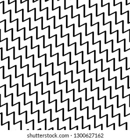 Zigzag lines background. Triangular waves ornament. Curves image. Linear backdrop. Digital paper, textile print, web design. Seamless pattern.Jagged stripes motif