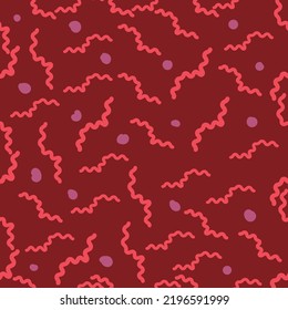 A zigzag lines and dots scattered pattern design illustration isolated on a square background