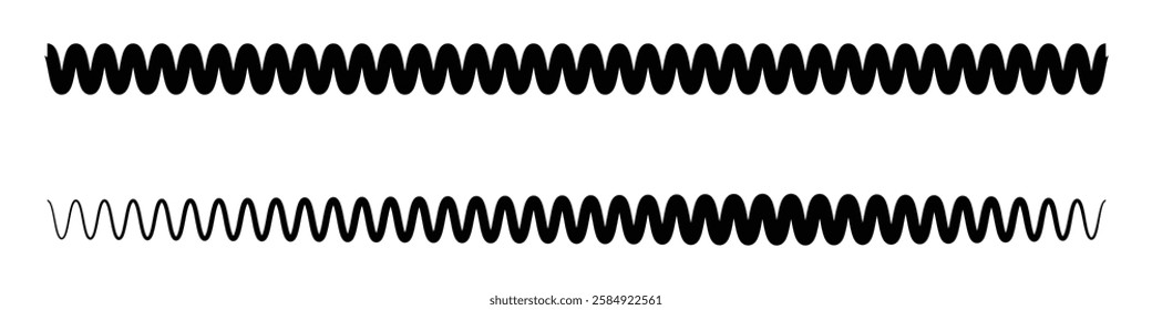 Zigzag lines icon. Wave curved thin Zigzag lines vector illustration.