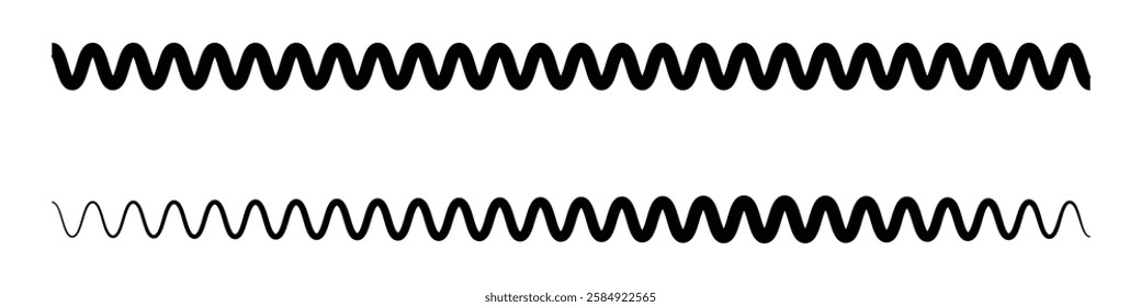Zigzag lines icon. Wave curved thin Zigzag lines vector illustration.