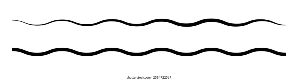 Zigzag lines icon. Wave curved thin Zigzag lines vector illustration.