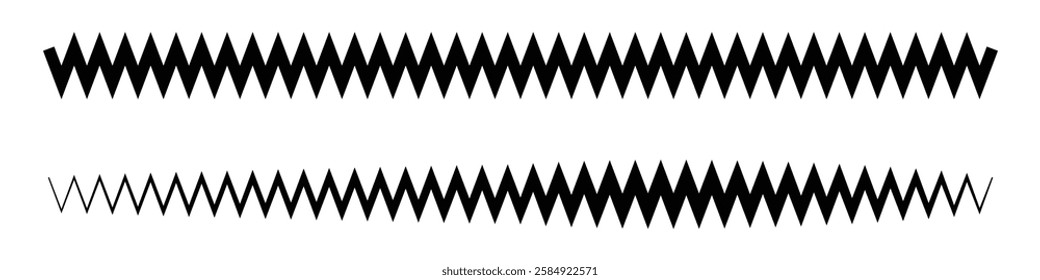 Zigzag lines icon. Wave curved thin Zigzag lines vector illustration.