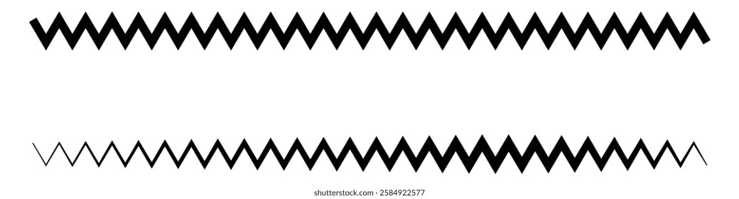 Zigzag lines icon. Wave curved thin Zigzag lines vector illustration.