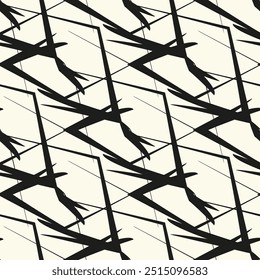 Zigzag lines. Jagged stripes. Seamless surface pattern design with triangular waves ornament. Repeated chevrons wallpaper. Digital paper for page fills, web designing, textile print. Vector art.