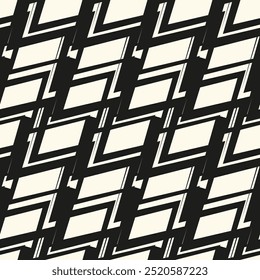 Ziguezague. Listras irregulares. Design de padrão de superfície uniforme com ornamento de ondas triangulares. Papel de parede de divisas repetido. Papel digital para preenchimento de páginas, web design, impressão têxtil. Arte vetorial.