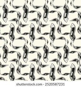 Zigzag lines. Jagged stripes. Seamless surface pattern design with triangular waves ornament. Repeated chevrons wallpaper. Digital paper for page fills, web designing, textile print. Vector art.