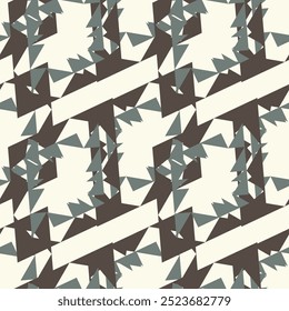 Líneas en zigzag. Rayas irregulares. Adorno de diseño de patrón de superficie sin costuras. Fondo de pantalla de chevrones repetidos. Papel digital para rellenos de páginas, diseño de Web, impresión textil. Arte vectorial.
