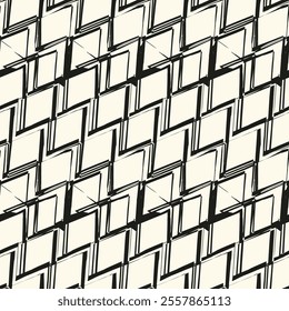 Zigzag lines. Jagged stripes. Seamless surface pattern design with triangular waves ornament. Repeated chevrons wallpaper. Digital paper for page fills, web designing, textile print. Vector art.