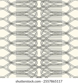 Zigzag lines. Jagged stripes. Seamless surface pattern design with triangular waves ornament. Repeated chevrons wallpaper. Digital paper for page fills, web designing, textile print. Vector art.