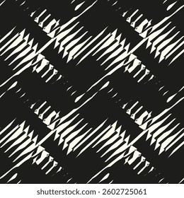 Zigzag lines. Jagged stripes. Seamless surface pattern design with triangular waves ornament. Repeated chevrons wallpaper. Digital paper for page fills, web designing, textile print. Vector art