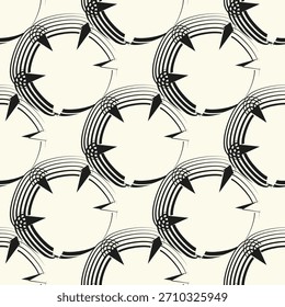 Zigzag lines. Jagged stripes. Seamless surface pattern design with triangular waves ornament. Repeated chevrons wallpaper. Digital paper for page fills, web designing, textile print. Vector art.
