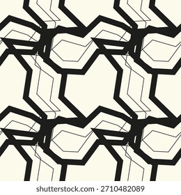 Ziguezague. Listras irregulares. Design de padrão de superfície uniforme com ornamento de ondas triangulares. Papel de parede de divisas repetido. Papel digital para preenchimento de páginas, web design, impressão têxtil. Arte vetorial.