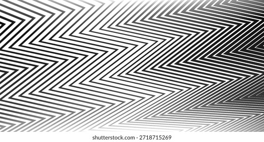 Líneas en zigzag. Rayas irregulares. Diseño de patrón de superficie sin fisuras con adorno de ondas triangulares. Fondo de pantalla de chevrones repetidos. Papel digital para rellenos de páginas, diseño de Web, impresión textil. Arte vectorial.