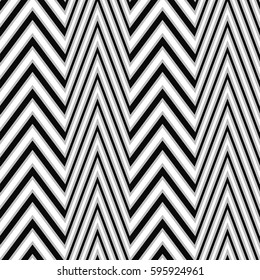 Zigzag lines. Jagged stripes. Seamless surface pattern design with wavy linear ornament. Repeated chevrons wallpaper. Digital paper for page fills, web designing, textile print. Vector illustration.