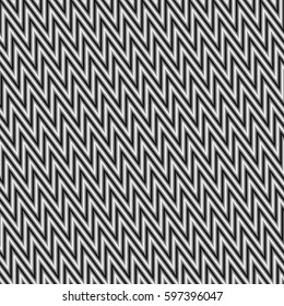 Zigzag lines. Jagged stripes. Seamless surface pattern design with wavy linear ornament. Repeated chevrons wallpaper. Digital paper for page fills, web designing, textile print. Vector illustration.