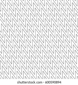 Zigzag lines. Jagged stripes. Seamless surface pattern design with wavy linear ornament. Repeated chevrons wallpaper. Digital paper for page fills, web designing, textile print. Vector illustration.