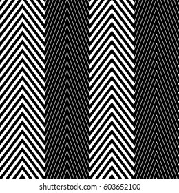 Zigzag lines. Jagged stripes. Seamless surface pattern design with wavy linear ornament. Repeated chevrons wallpaper. Digital paper for page fills, web designing, textile print. Vector illustration.