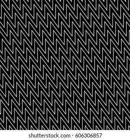 Zigzag lines. Jagged stripes. Seamless surface pattern design with wavy linear ornament. Repeated chevrons wallpaper. Digital paper for page fills, web designing, textile print. Vector illustration.