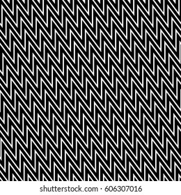 Zigzag lines. Jagged stripes. Seamless surface pattern design with wavy linear ornament. Repeated chevrons wallpaper. Digital paper for page fills, web designing, textile print. Vector illustration.
