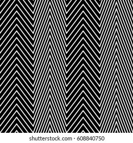 Zigzag lines. Jagged stripes. Seamless surface pattern design with wavy linear ornament. Repeated chevrons wallpaper. Digital paper for page fills, web designing, textile print. Vector illustration.