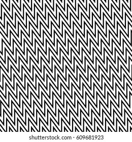 Zigzag lines. Jagged stripes. Seamless surface pattern design with wavy linear ornament. Repeated chevrons wallpaper. Digital paper for page fills, web designing, textile print. Vector illustration.