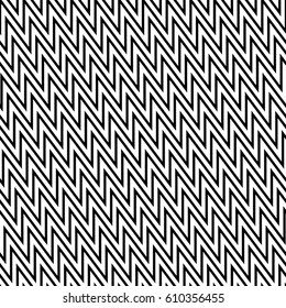 Zigzag lines. Jagged stripes. Seamless surface pattern design with wavy linear ornament. Repeated chevrons wallpaper. Digital paper for page fills, web designing, textile print. Vector illustration.