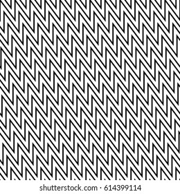 Zigzag lines. Jagged stripes. Seamless surface pattern design with wavy linear ornament. Repeated chevrons wallpaper. Digital paper for page fills, web designing, textile print. Vector illustration.
