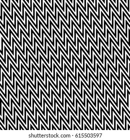 Zigzag lines. Jagged stripes. Seamless surface pattern design with wavy linear ornament. Repeated chevrons wallpaper. Digital paper for page fills, web designing, textile print. Vector illustration.