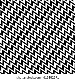 Zigzag lines. Jagged stripes. Seamless surface pattern design with triangle waves ornament. Ethnic wallpaper. Digital paper for page fills, web designing, textile print. Vector illustration.