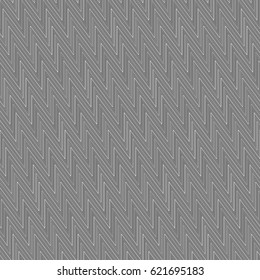 Zigzag lines. Jagged stripes. Seamless surface pattern design with wavy linear ornament. Repeated chevrons wallpaper. Digital paper for page fills, web designing, textile print. Vector illustration.
