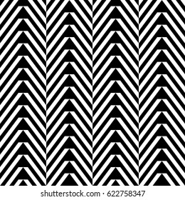 Zigzag lines. Jagged stripes. Seamless surface pattern design with triangular waves ornament. Repeated chevrons wallpaper. Herringbone motif. Digital paper for page fills, web designing, textile print